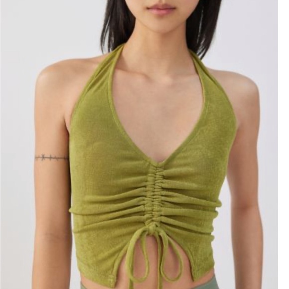 Motel Rocks Green Halter Top - Picture 4 of 4